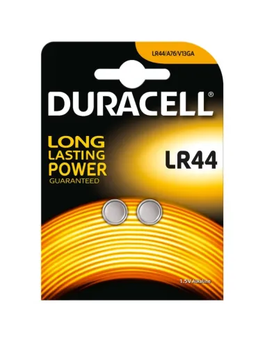 Duracell Pila Botón Alcalina LR44 1,5V Blister*2
