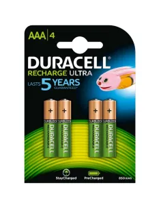 Duracell Pila Recargable HR03 AAA 800mAh Blister 4-AISPIL0113