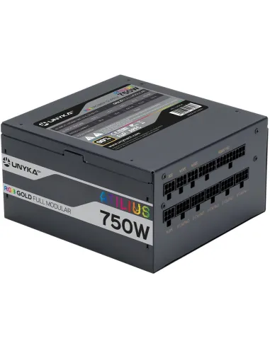UNYKAch Atilius RGB Fuente de Alimentación 750W Eficiencia 90% Full Modular Negro