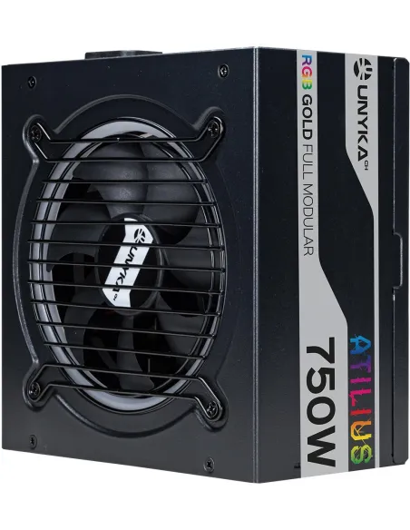 UNYKAch Atilius RGB Fuente de Alimentación 750W Eficiencia 90% Full Modular Negro