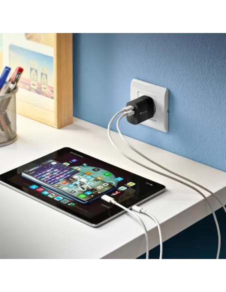 NGS BUD 45W Cargador USB-A/USB-C Negro