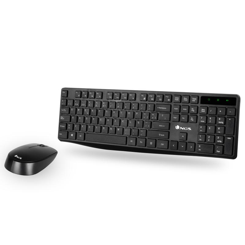 NGS ALLUREKIT Teclado y Ratón Inalámbrico Negro