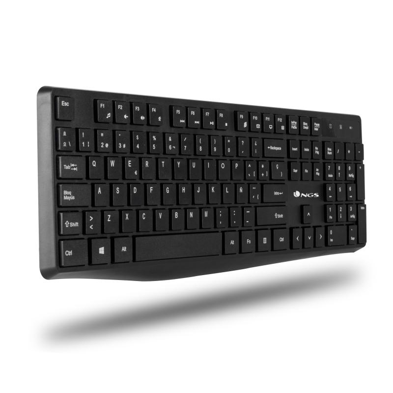 NGS ALLUREKIT Teclado y Ratón Inalámbrico Negro