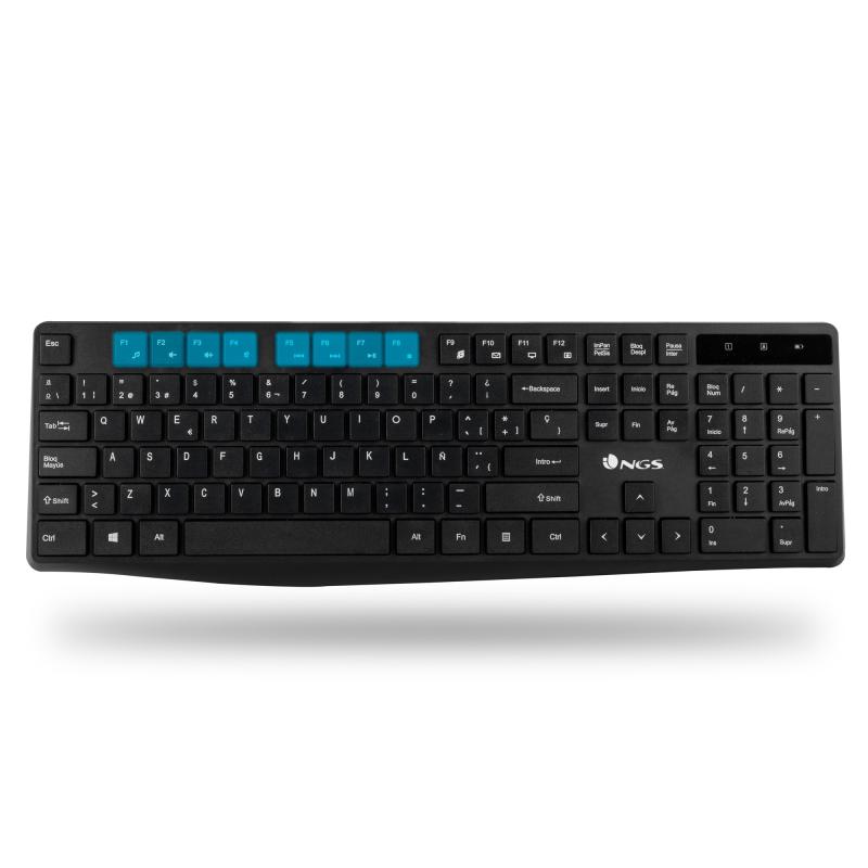 NGS ALLUREKIT Teclado y Ratón Inalámbrico Negro