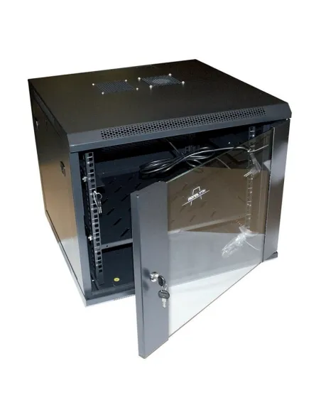 Monolyth SH6409 Armario Mural 9U 600X450X501 Puerta de Cristal