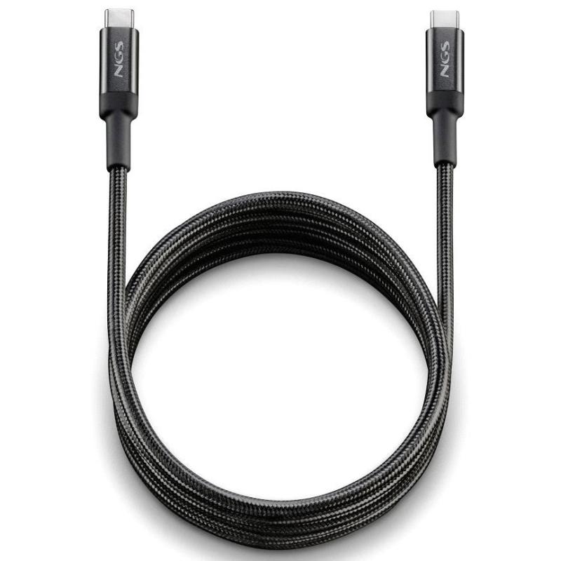 NGS KNOT 65W-3 Cable USB-C a USB-C Macho/Macho 3 M Negro