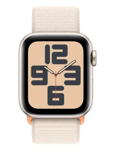 Apple Watch SE 2022 2ª Generación 40mm Aluminio Starlight con Correa Textil Beige