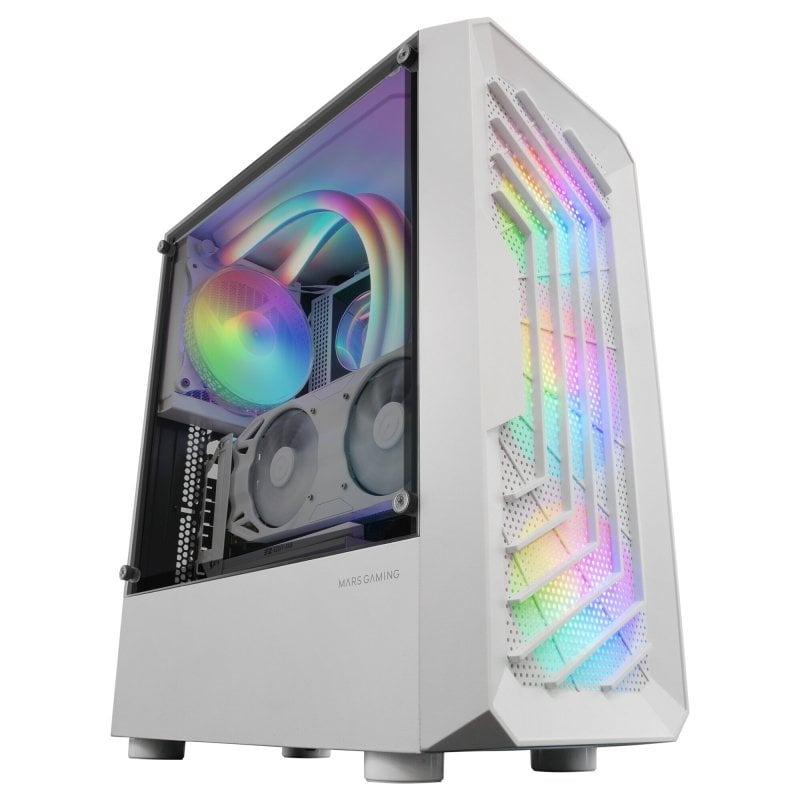 Mars Gaming MC-TOR Semitorre FRGB USB 3.0 con Ventana Blanca