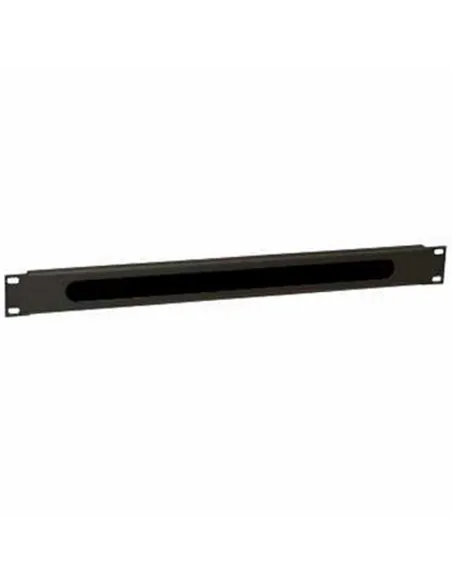 WP Guía Cable con cepillo 1U black  RAL 9005