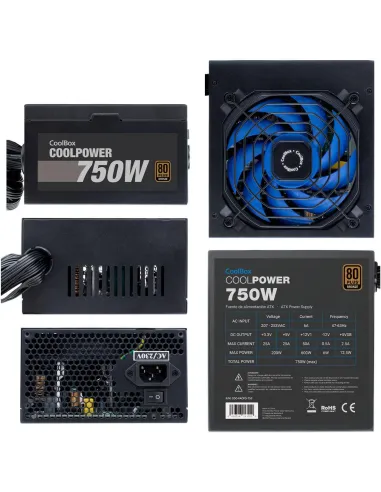 CoolBox COO-FACPO-750 Fuente de Alimentación 750W 80 Plus Bronze