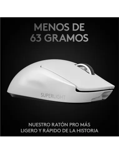 Logitech G Pro X Superlight Ratón Inalámbrico 25600 DPI Blanco