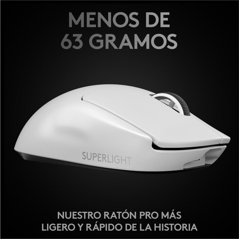 Logitech G Pro X Superlight Ratón Inalámbrico 25600 DPI Blanco