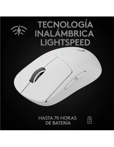 Logitech G Pro X Superlight Ratón Inalámbrico 25600 DPI Blanco