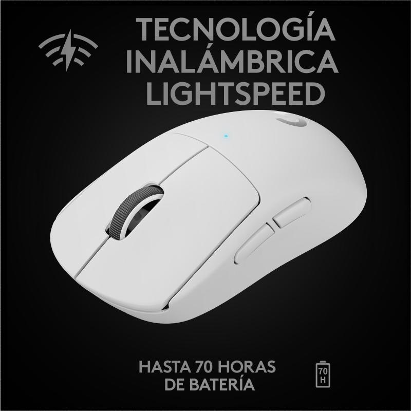 Logitech G Pro X Superlight Ratón Inalámbrico 25600 DPI Blanco