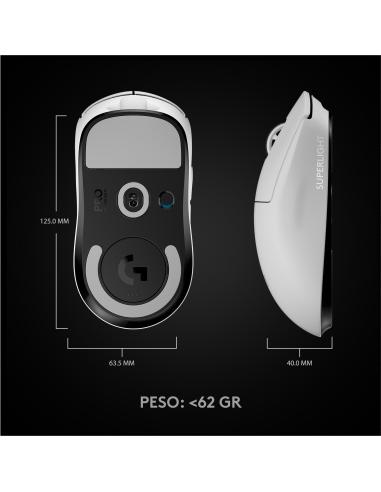Logitech G Pro X Superlight Ratón Inalámbrico 25600 DPI Blanco