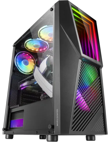 Mars Gaming MC777 Infinity Mirror Cristal Templado USB 3.0 aRGB Negra