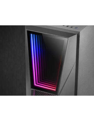 Mars Gaming MC777 Infinity Mirror Cristal Templado USB 3.0 aRGB Negra