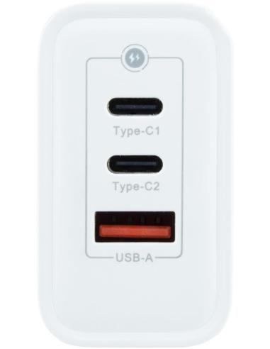 CoolBox COO-CUP-65CCA Cargador USB-A/USB-C 65W Blanco