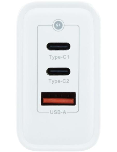 CoolBox COO-CUP-65CCA Cargador USB-A/USB-C 65W Blanco