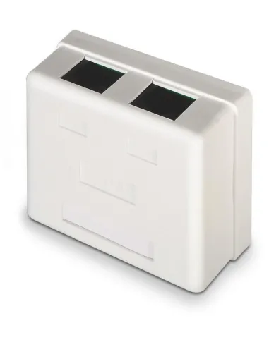 Aisens A139-0302 Roseta de Superficie Cat.6 2 Tomas RJ-45 Blanco