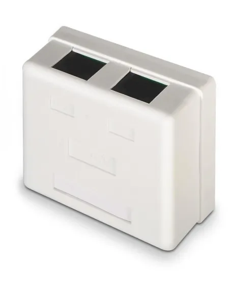 Aisens A139-0302 Roseta de Superficie Cat.6 2 Tomas RJ-45 Blanco