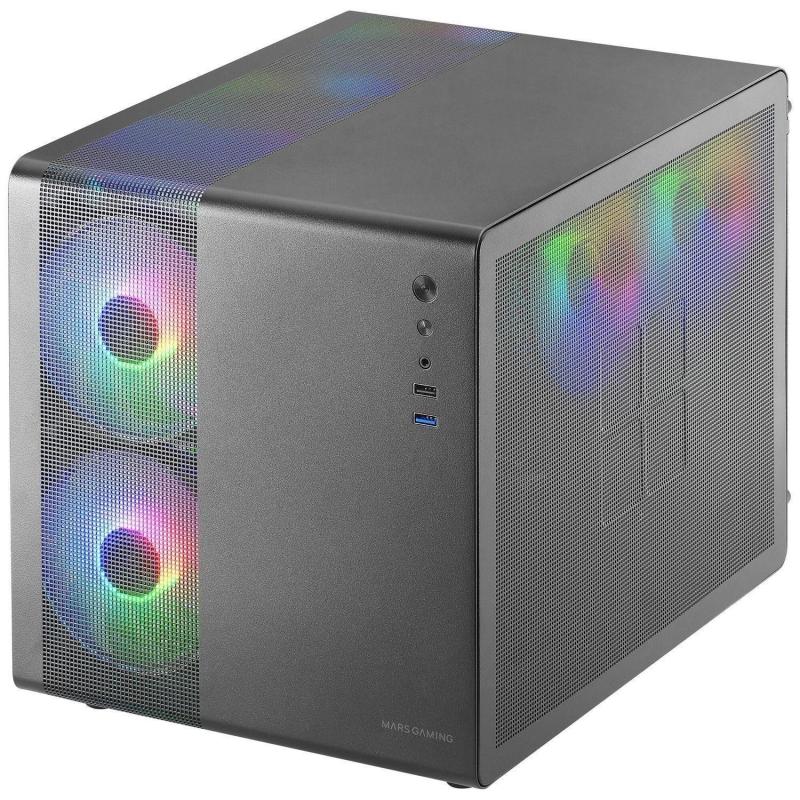 Mars Gaming MC-400 FRGB MicroATX Cristal Templado USB 3.0 Negra