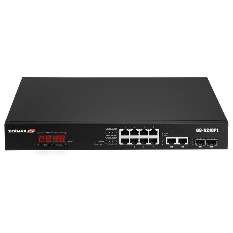 Edimax GS-5210PL Switch Gestionado 10 Puertos Gigabit 2 SFP