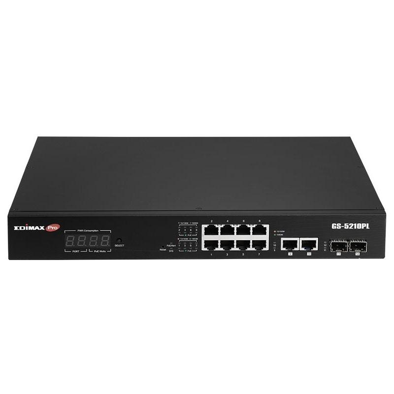 Edimax GS-5210PL Switch Gestionado 10 Puertos Gigabit 2 SFP