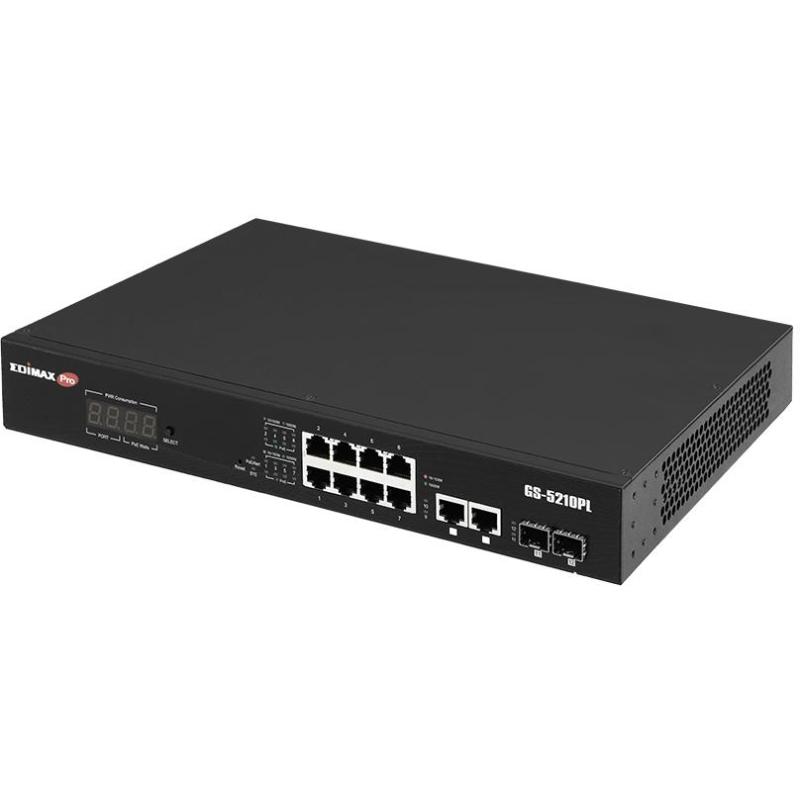 Edimax GS-5210PL Switch Gestionado 10 Puertos Gigabit 2 SFP