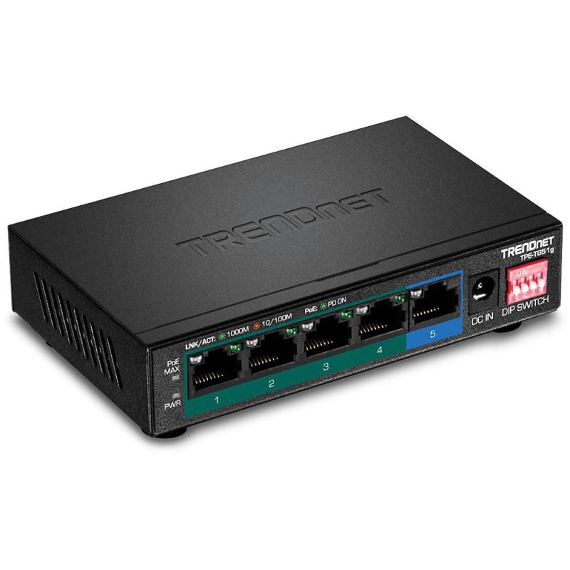 Trendnet TPE-TG51g Switch PoE 5 Puertos Gigabit Ethernet