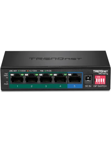 Trendnet TPE-TG51g Switch PoE 5 Puertos Gigabit Ethernet