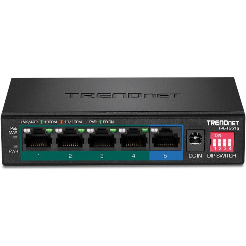 Trendnet TPE-TG51g Switch PoE 5 Puertos Gigabit Ethernet