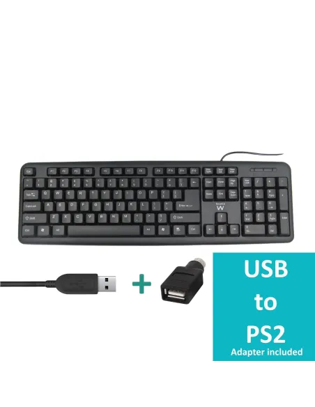 Ewent EW3109 Teclado Compacto Negro