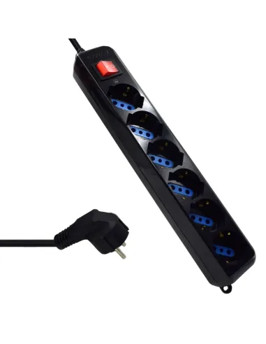 Ewent EW3924 Regleta con 6xSchuco Con Protección contra Subidas de Tensión