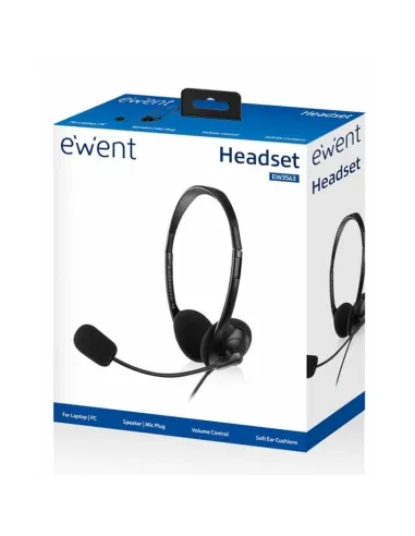Ewent EW3563 Auriculares con Micrófono Negros