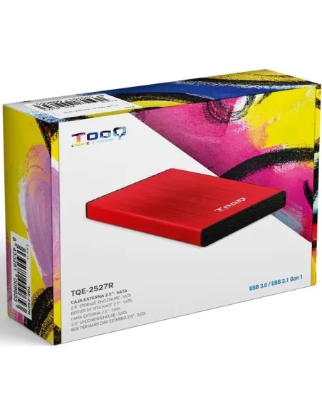 TooQ TQE-2527R Caja Externa 2.5" SATA3 micro USB-B 3.0 Rojo