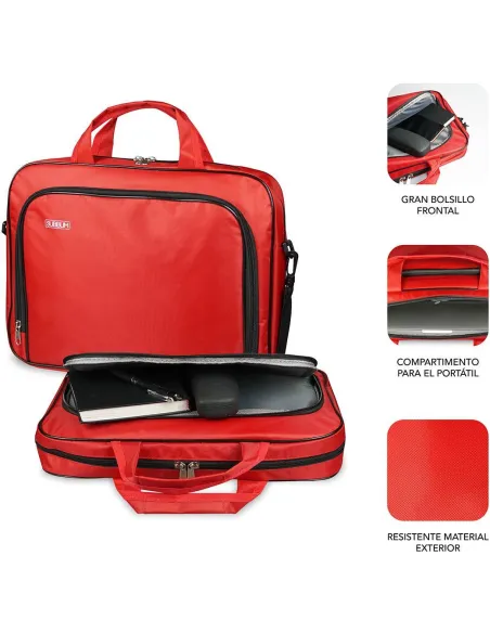 Subblim Oxford Funda para Portátil de 16" Rojo
