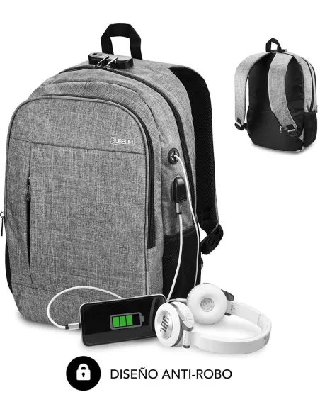 Subblim SUB-BP-1UL0001 Mochila para Portátil 16" Gris