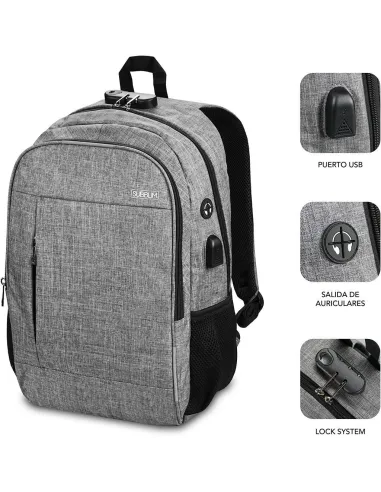 Subblim SUB-BP-1UL0001 Mochila para Portátil 16" Gris