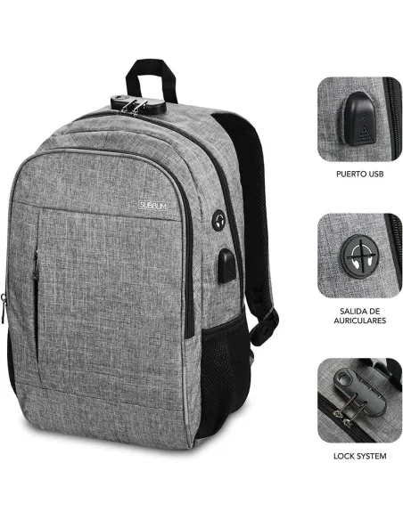 Subblim SUB-BP-1UL0001 Mochila para Portátil 16" Gris