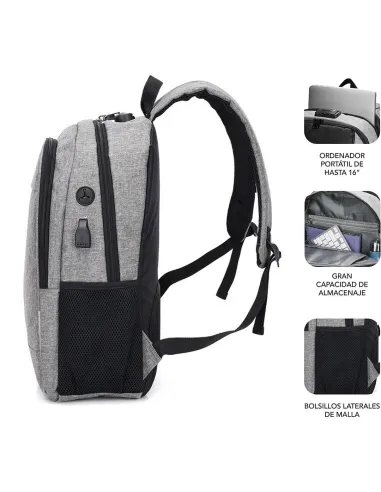 Subblim SUB-BP-1UL0001 Mochila para Portátil 16" Gris