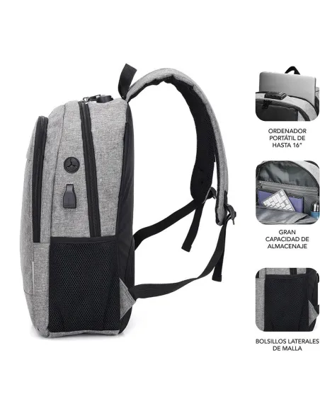 Subblim SUB-BP-1UL0001 Mochila para Portátil 16" Gris