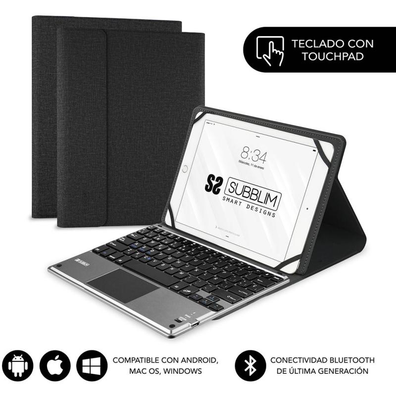 Subblim Keytab Pro SUB-KT2-BTP001 Funda con Teclado Bluetooth 10.1" Negro