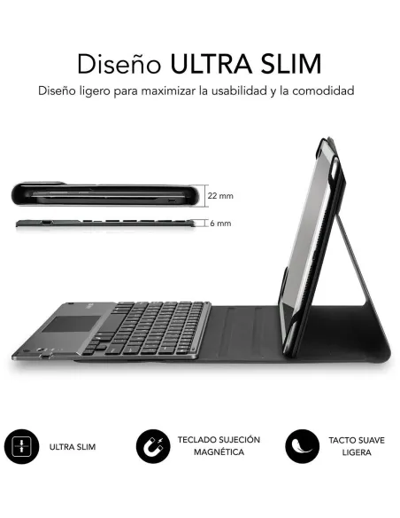 Subblim Keytab Pro SUB-KT2-BTP001 Funda con Teclado Bluetooth 10.1" Negro