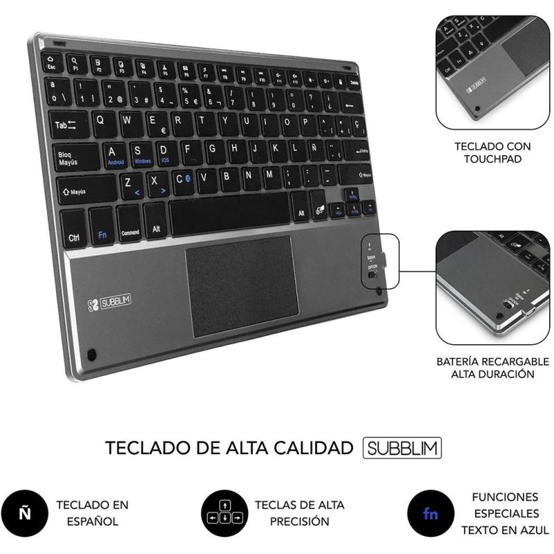 Subblim Keytab Pro SUB-KT2-BTP001 Funda con Teclado Bluetooth 10.1" Negro