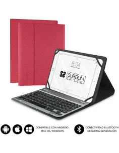 Subblim Keytab Pro SUB-KT2-BT0003 Funda con Teclado Bluetooth 10.1" Rojo-1331985