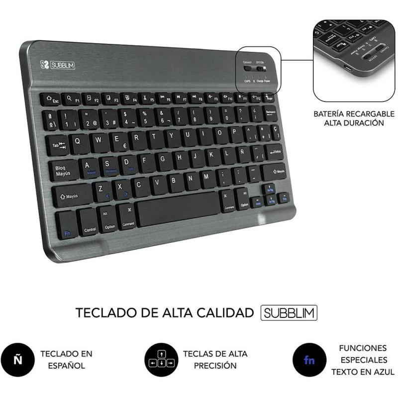 Subblim SUB-KT2-BT0001 Funda con Teclado Bluetooth 10.1" Negro