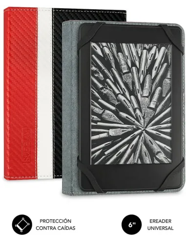 Subblim Clever SUB-CUE-1EC002 Funda Universal para Ebook 6" Rojo