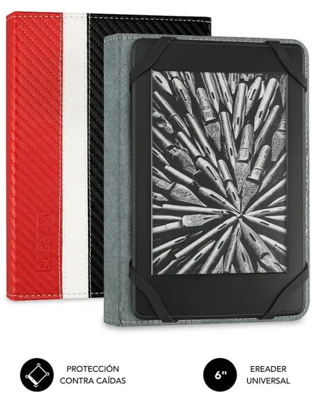 Subblim Clever SUB-CUE-1EC002 Funda Universal para Ebook 6" Rojo