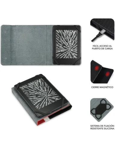 Subblim Clever SUB-CUE-1EC002 Funda Universal para Ebook 6" Rojo